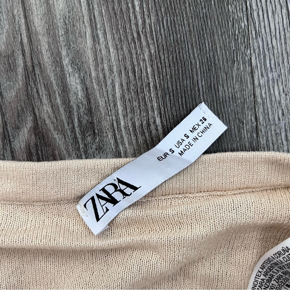 Zara Cream Pleated Wrap Maxi Skirt - Picture 6 of 6